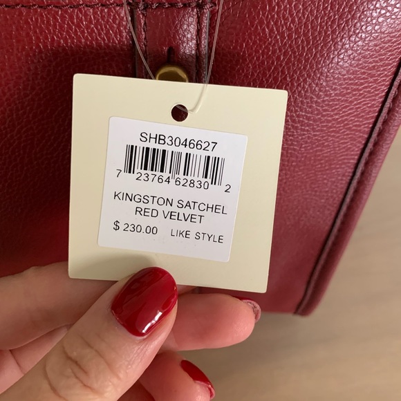 Red Velvet Fossil Satchel NWT - Picture 9 of 10